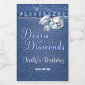 Weinetikett Denim und Diamonds (Einzelnes Label)