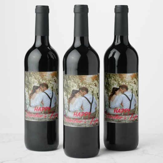 Weinetikett des personalisierten Valentinstag, (Flaschen)