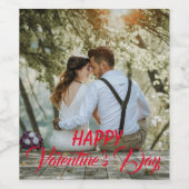Weinetikett des personalisierten Valentinstag, (Einzelnes Label)