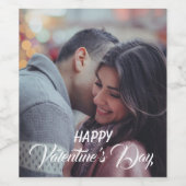 Weinetikett des personalisierten Valentinstag, (Einzelnes Label)