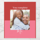 Weinetikett des personalisierten Valentinstag, (Einzelnes Label)