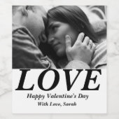 Weinetikett des personalisierten Valentinstag, (Einzelnes Label)