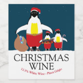 Weinetikett des Weihnachtsmanns (Einzelnes Label)