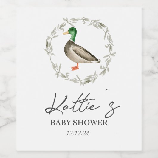 Weinetikett, Entenkochetikett, Entenwein Weinetikett (Einzelnes Label)