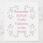 Weinetikett "Erinnern Sie sich an Jesus" (Einzelnes Label)