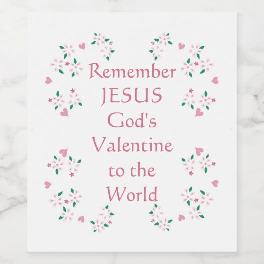 Weinetikett "Erinnern Sie sich an Jesus" (Einzelnes Label)