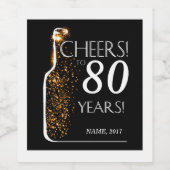 WEINETIKETT - Feiern Sie bis 80 Jahre! (Einzelnes Label)