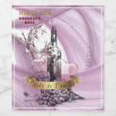 Weinetikett. Freundschaftsbecken Weinetikett (Einzelnes Label)