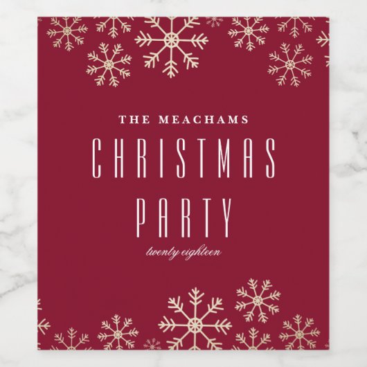 Weinetikett für den Winterurlaub (Einzelnes Label)