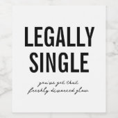 Weinetikett für legalen Single (Einzelnes Label)