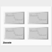 Weinetikett für Silber und Grau Rechteckiger Aufkleber (Blatt)