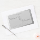 Weinetikett für Silber und Grau Rechteckiger Aufkleber (Umschlag)