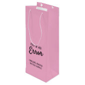 Weinetikett Geschenktüte Für Weinflaschen (Rückseite Schrägansicht)