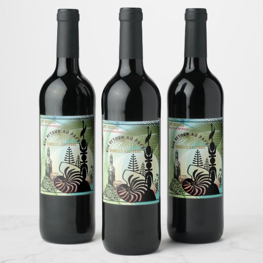 Weinetikett. Gute Heimkehr Weinetikett (Flaschen)