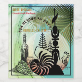 Weinetikett. Gute Heimkehr Weinetikett (Einzelnes Label)