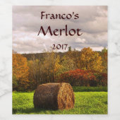 Weinetikett Herbst (Einzelnes Label)