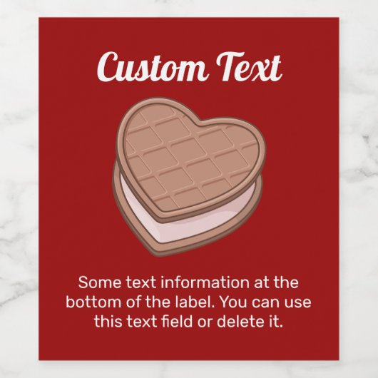 Weinetikett Herz (Einzelnes Label)