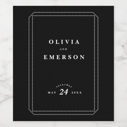 Weinetikett-Hochzeitsdesign Weinetikett (Einzelnes Label)