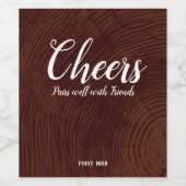 Weinetikett Holzkörner Hipster (Einzelnes Label)