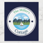 Weinetikett - Hütte - Personalisiert - Name hinzuf (Einzelnes Label)