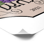 Weinetikett in Simlish Poster Print Design (Ecke)