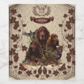 Weinetikett Irish Setters (Einzelnes Label)