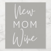 Weinetikett junge Mutter (Einzelnes Label)