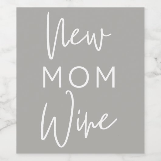 Weinetikett junge Mutter (Einzelnes Label)