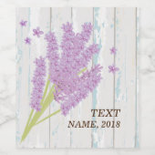 WEINETIKETT - Lavendel, lila, Blume, Blumenstrauß (Einzelnes Label)
