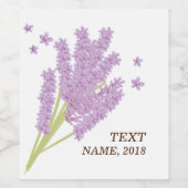 WEINETIKETT - Lavendel, lila, Blume, Blumenstrauß (Einzelnes Label)