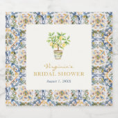 Weinetikett Lemon Brautparty Schaumweinetikett (Einzelnes Label)