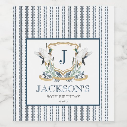 Weinetikett Mallard Duck, (Einzelnes Label)