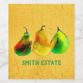 Weinetikett mit Birnwasserfarbe (Einzelnes Label)