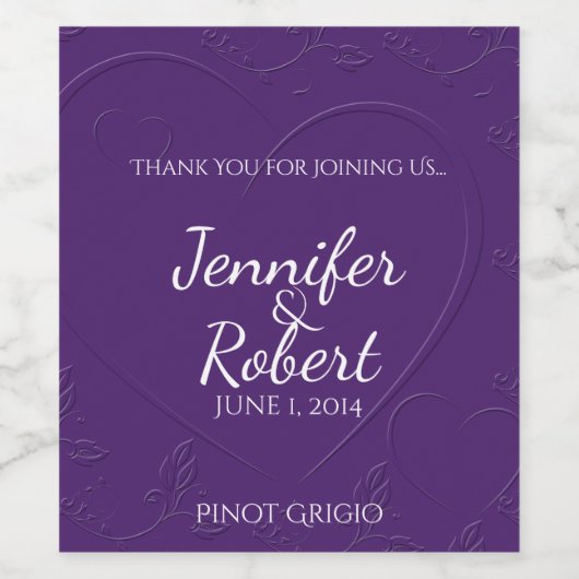 Weinetikett mit lila Tone (Einzelnes Label)