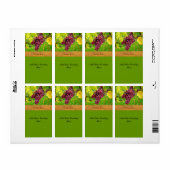 Weinetikett mit roten Trauben Vorlage (Vorne)