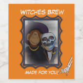 Weinetikett "Monkey-Hexe" (Einzelnes Label)