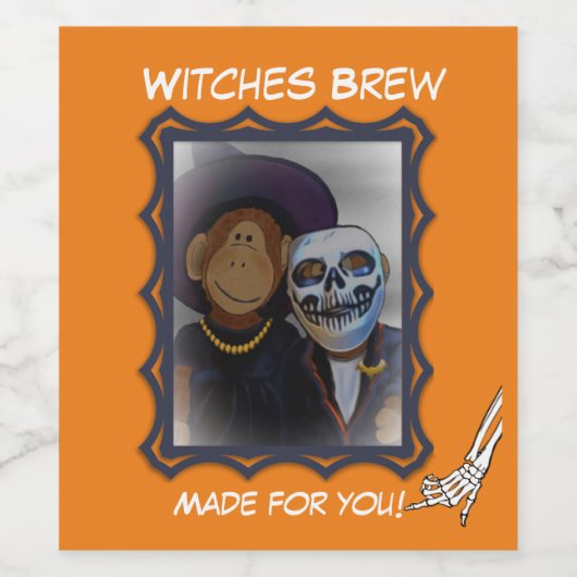 Weinetikett "Monkey-Hexe" (Einzelnes Label)