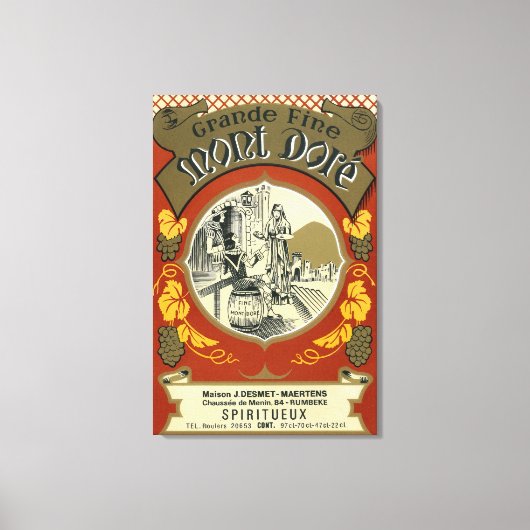 Weinetikett Mont Dore Leinwanddruck (Vorderseite)