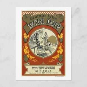 Weinetikett Mont Dore Postkarte