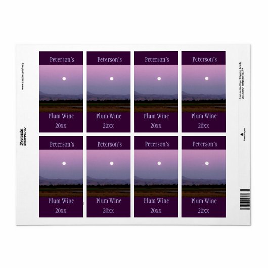 Weinetikett Moonglow (Vorne)