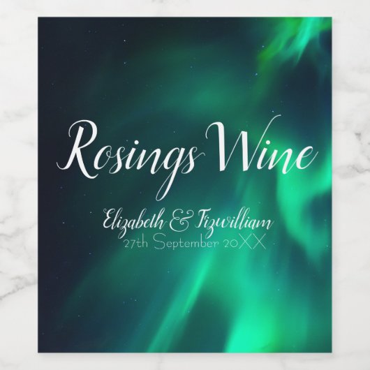 Weinetikett Northern Lights (Einzelnes Label)