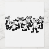 Weinetikett Panda Freunde (Einzelnes Label)