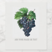 WEINETIKETT : REDOUTÉ KUNSTBAR : SCHWARZE GRAPEN (Einzelnes Label)