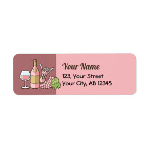Weinetikett Rose
