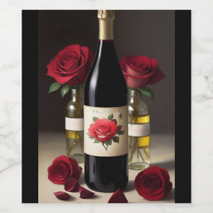 Weinetikett Rose