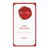 Weinetikett Rotes Siegel (Vorne)