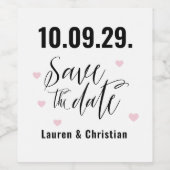 Weinetikett Save the Date (Einzelnes Label)