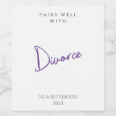 Weinetikett "Scheidung" (Einzelnes Label)