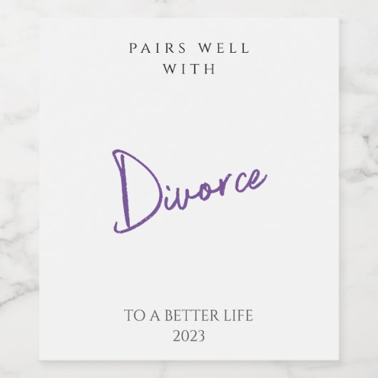 Weinetikett "Scheidung" (Einzelnes Label)