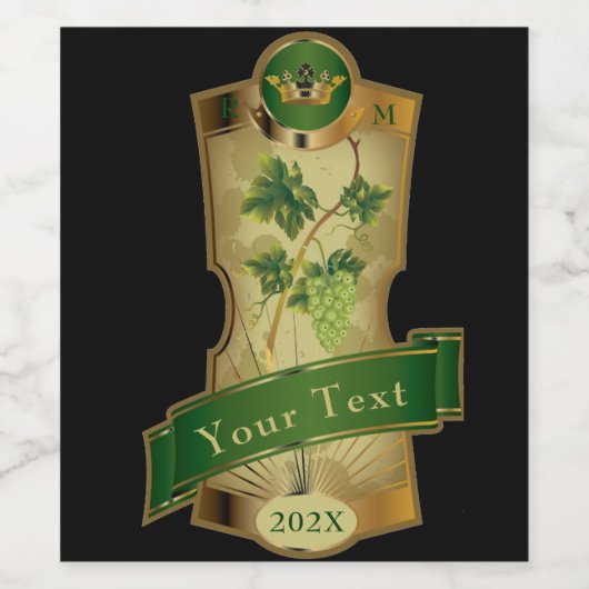 Weinetikett-Set - Ihr Text Weinetikett (Einzelnes Label)